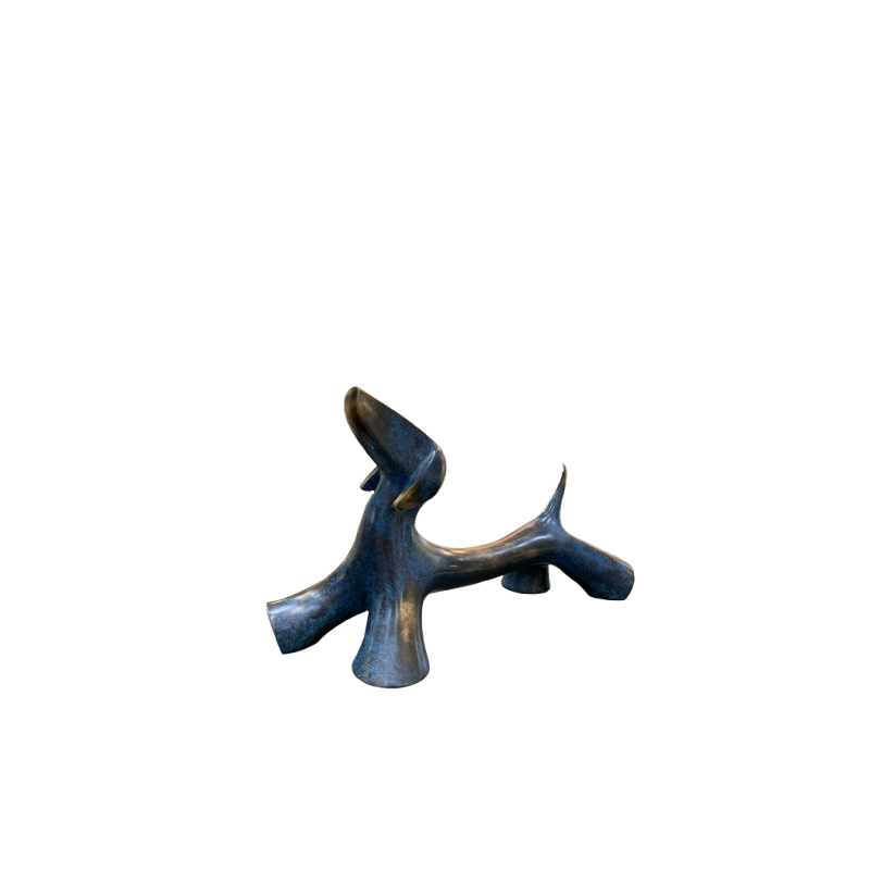 Grand Teckel beeldhouwwerk door Lolek