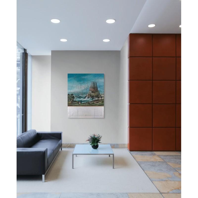 Peinture classique sur bois d la tour de babel avec graffitis par l'artiste Daniel AIRAM