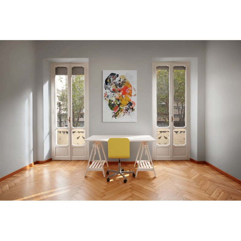 Peinture abstraite en acrylique sur toile, réalisée par l'artiste peintre Damien Demaiter.