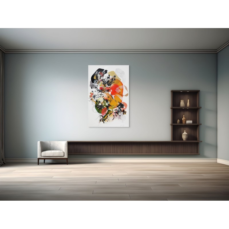 Peinture abstraite en acrylique sur toile, réalisée par l'artiste peintre Damien Demaiter.