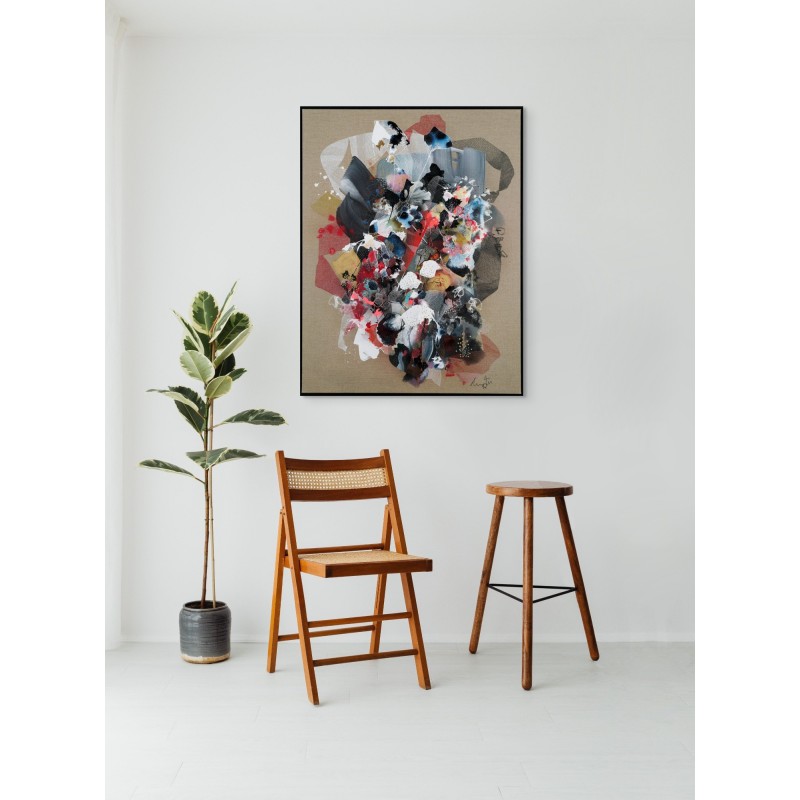 Peinture abstraite en acrylique sur toile, réalisée par l'artiste peintre Damien Demaiter.