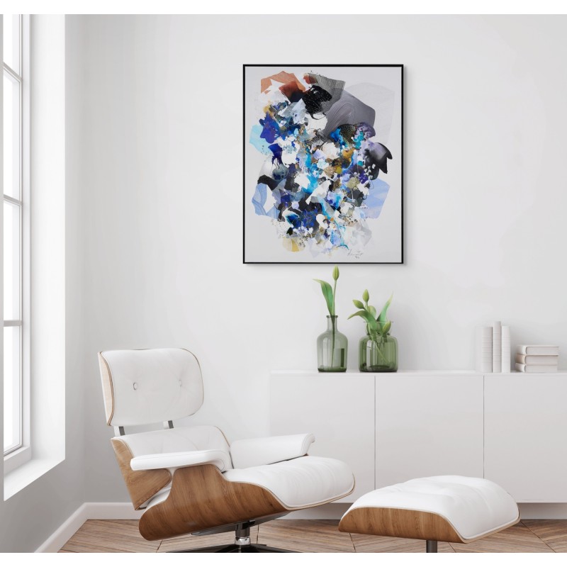 Peinture abstraite en acrylique sur toile, réalisée par l'artiste peintre Damien Demaiter.