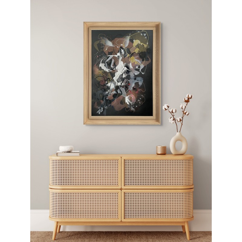 Peinture abstraite en acrylique sur toile, réalisée par l'artiste peintre Damien Demaiter.