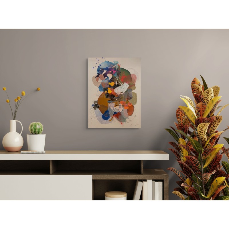 Peinture abstraite en acrylique sur toile, réalisée par l'artiste peintre Damien Demaiter.