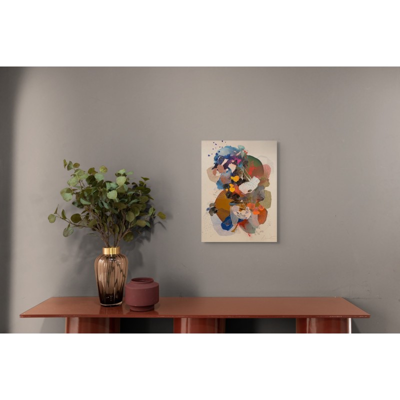 Peinture abstraite en acrylique sur toile, réalisée par l'artiste peintre Damien Demaiter.