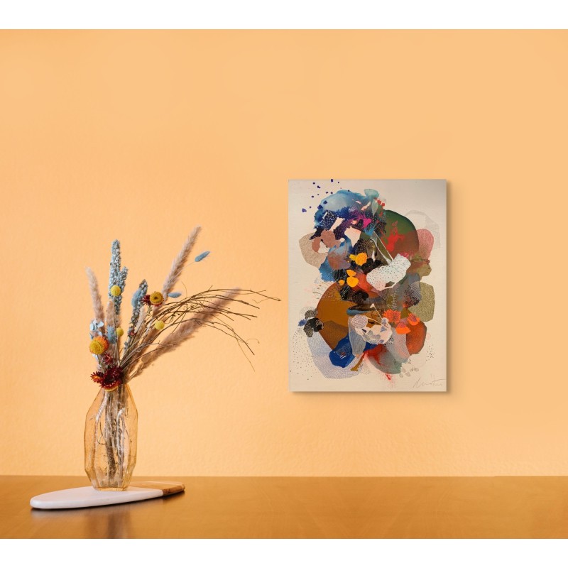 Peinture abstraite en acrylique sur toile, réalisée par l'artiste peintre Damien Demaiter.