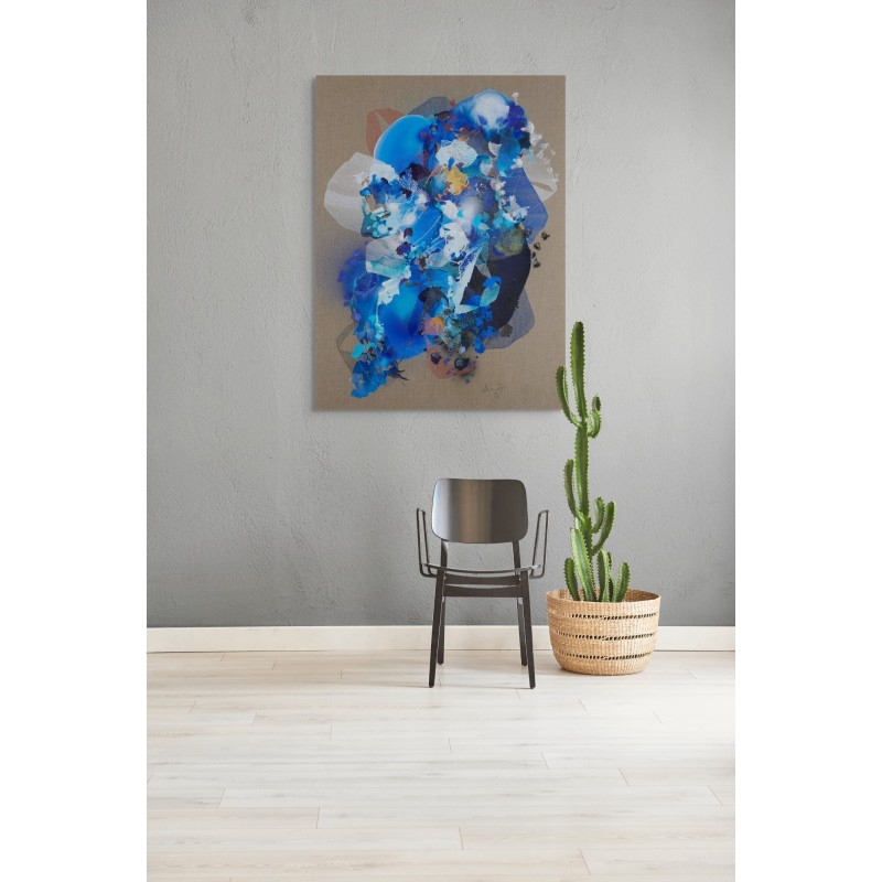 Peinture abstraite en acrylique sur toile, réalisée par l'artiste peintre Damien Demaiter.