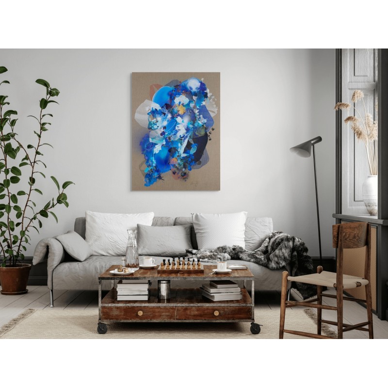 Peinture abstraite en acrylique sur toile, réalisée par l'artiste peintre Damien Demaiter.