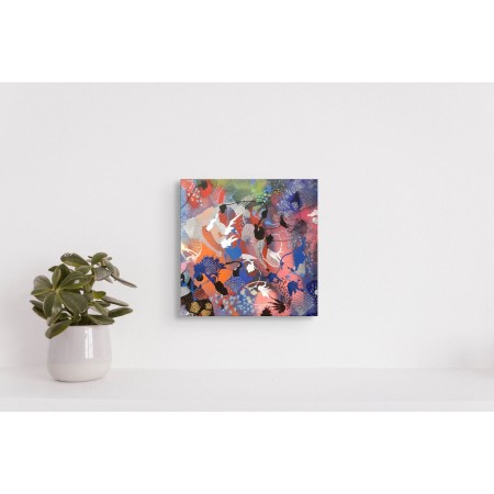 Peinture abstraite en acrylique sur toile, réalisée par l'artiste peintre Damien Demaiter.