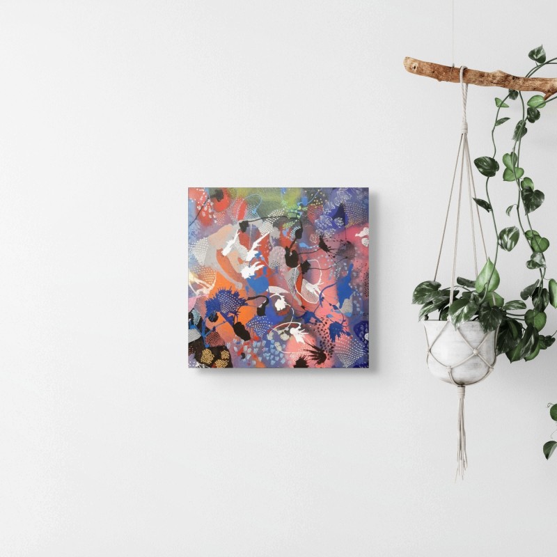 Peinture abstraite en acrylique sur toile, réalisée par l'artiste peintre Damien Demaiter.