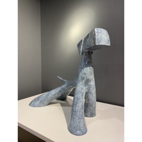 Grand Chien d'arrêt Skulptur von Lolek