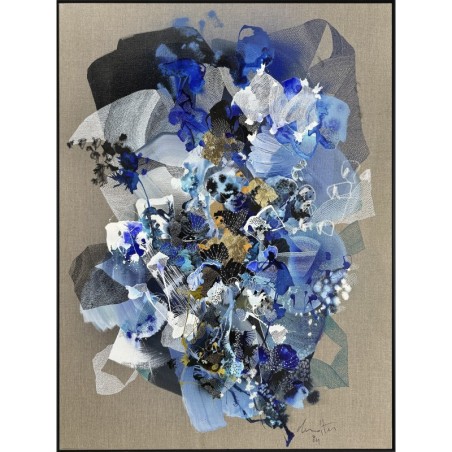 Tableau en Acrylique, encre, aérosol, pastel et techniques mixte sur châssis toile par l'artiste damien demaiter