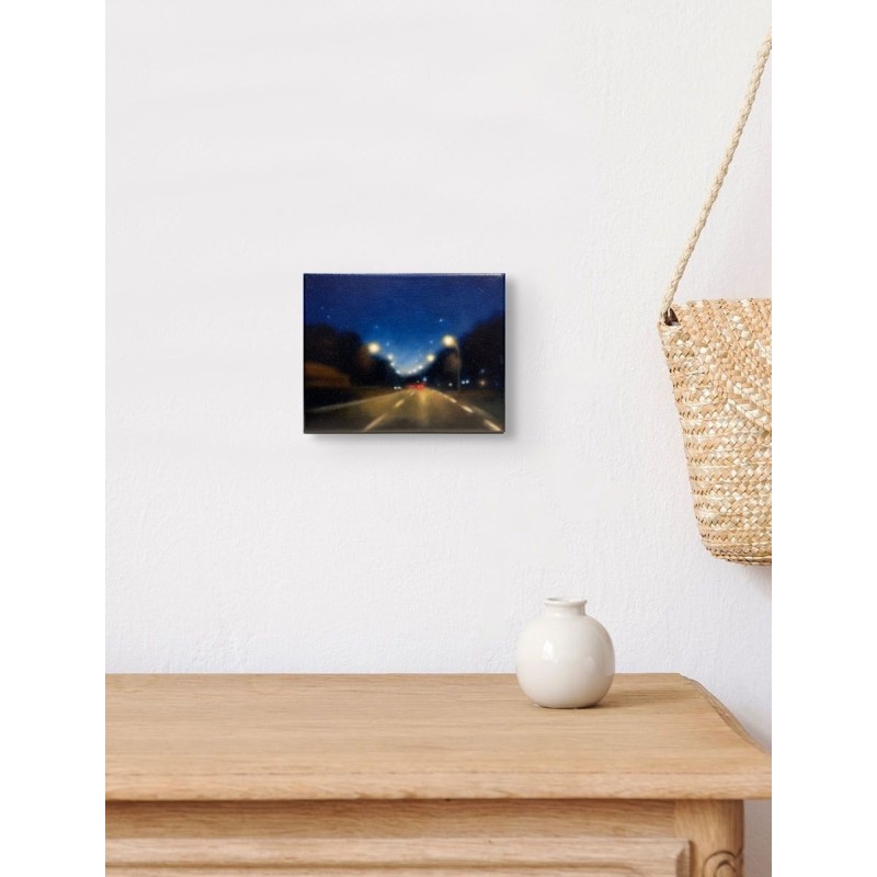 Œuvre de Laëtitia Giraud, des les lumières, les reflets et les contrastes de la nuit urbaine.