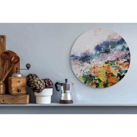 paysage vibrant de Carole Bressan où les couleurs explosives du premier plan