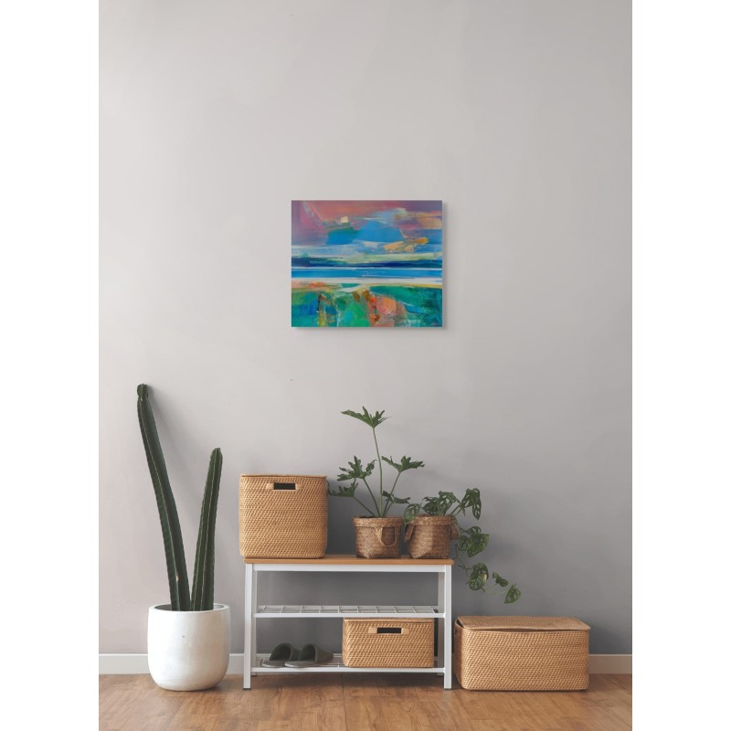 Petits formats de paysages abstraits par l'artiste peintre Magdalena Morey