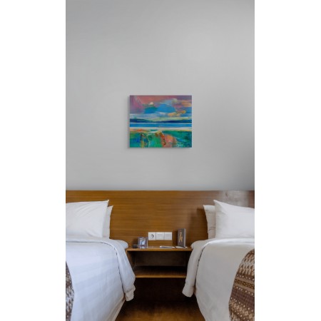 Petits formats de paysages abstraits par l'ariste peintre Magdalena Morey