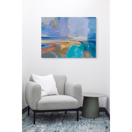 Grand format de paysage abstrait par l'artiste Magdalena Morey