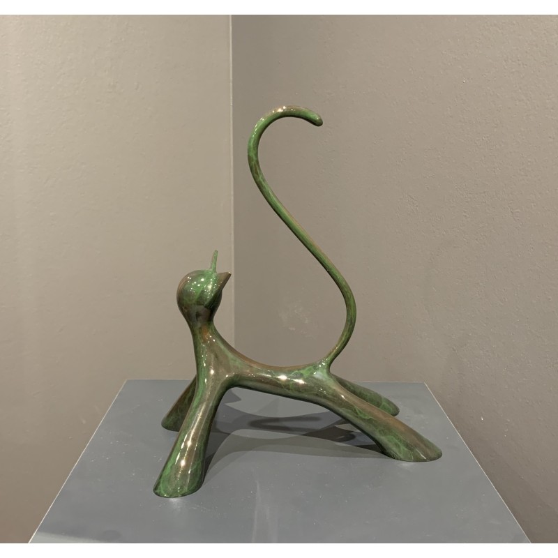 Petit Chat d'arrêt 5/8 sculpture by Lolek