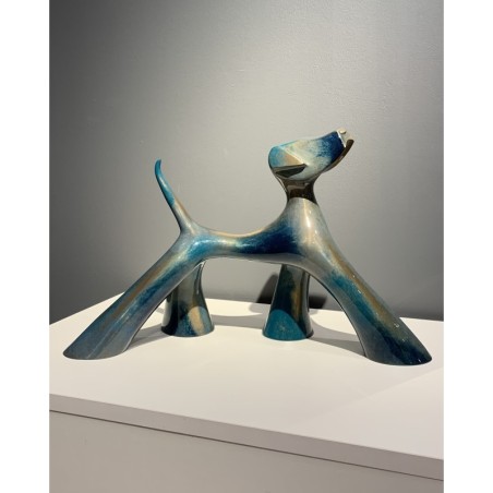 Sculpture de chien en bronze Transparent TriBleu