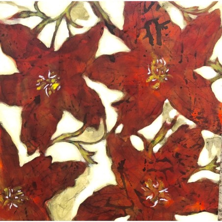 Tableau de fleurs rouges, œuvre originale de Pascal Honoré.