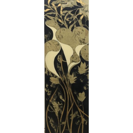 Tableau noir et doré, œuvre originale de Pascal Honoré.