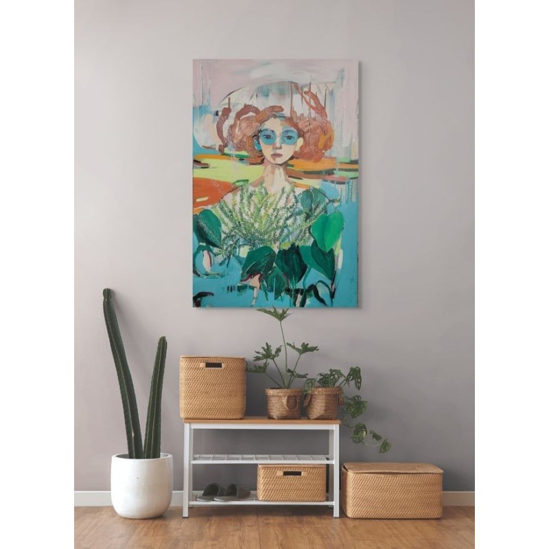 Œuvre contemporaine vibrante, sublimant un espace design et minimaliste réalisé par Golnaz Afraz.