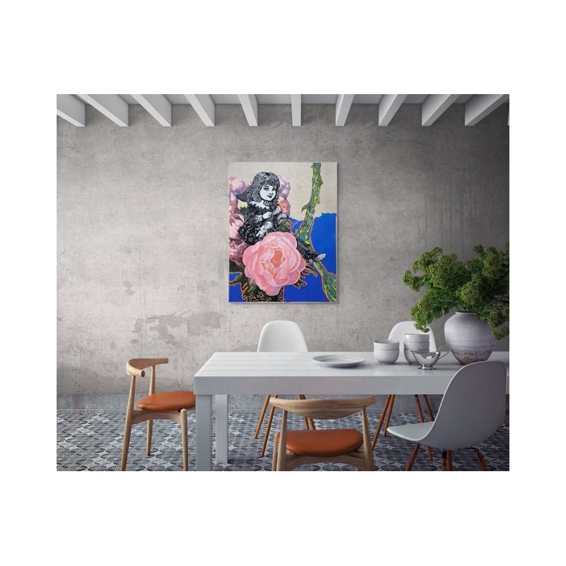 Alice In The Peonies door Elia Pagliarino