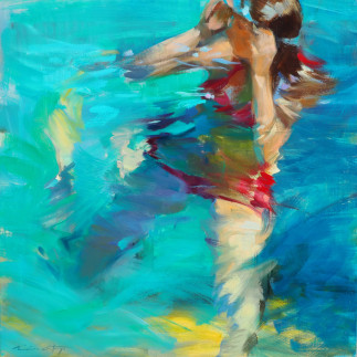 Cerulean and turquoise par Monica Castanys