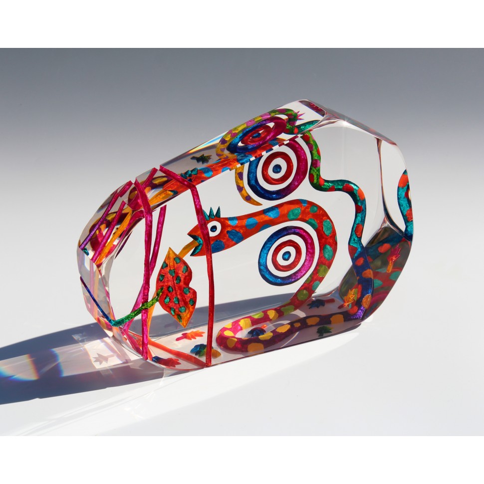 Imaginaire VI contemporary glass art sculpture by glass artist Czeslaw Zuber